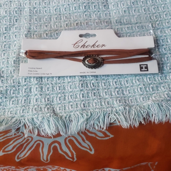 Brown Bolero Wrap Choker | Necklace Country Chic - Picture 2 of 4